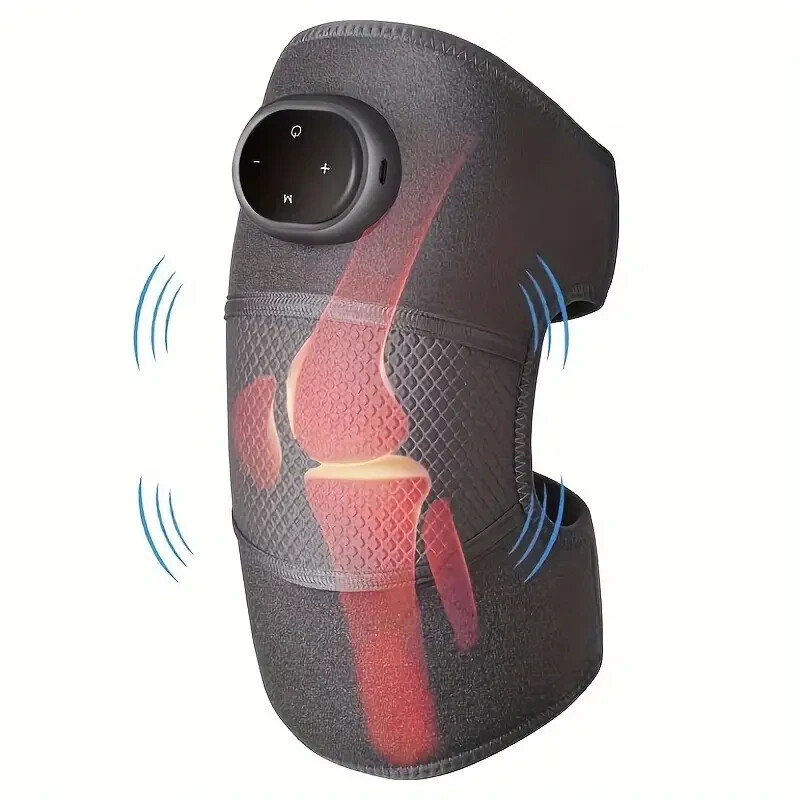Electric Heating Vibration Knee Joint Brace Elbow Therapy Massager Pain Relief