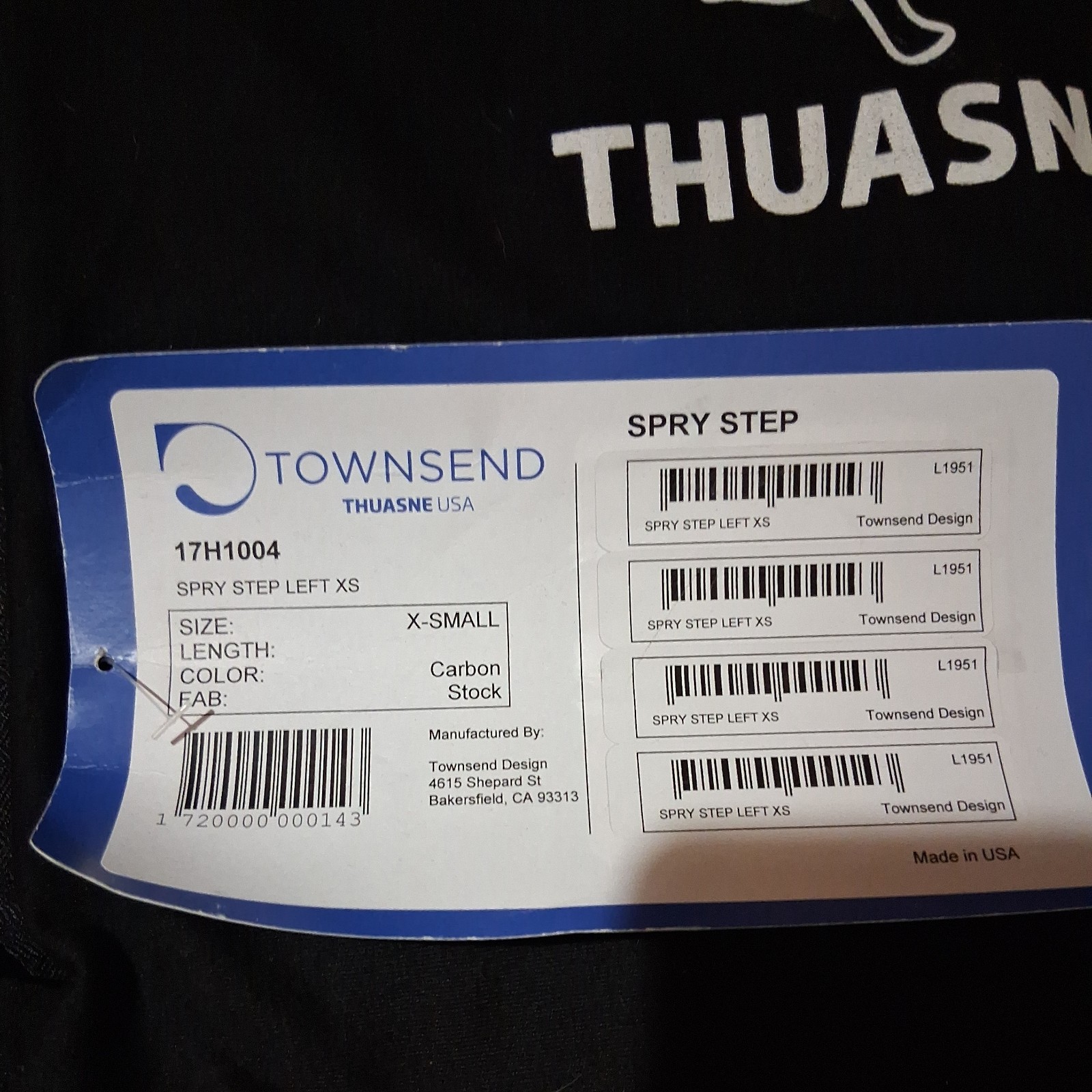 Thuasne Carbon Fiber AFO Brace XS-Left Black Blue Leg & Foot Orthosis 17H1004