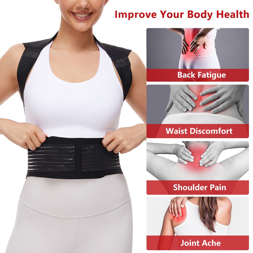 Posture Corrector Support Magnetic Back Shoulder Brace Belt Band For Men & Women