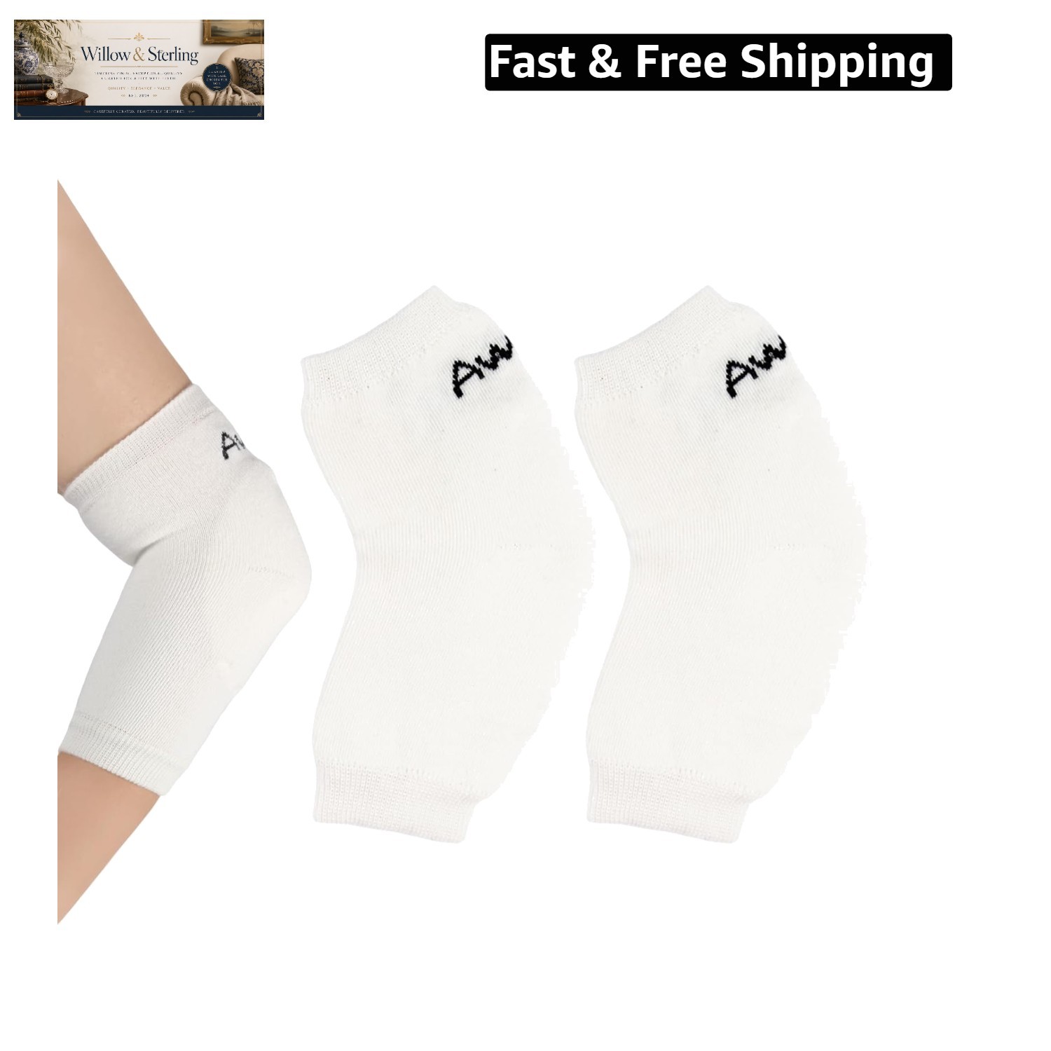 Heel And Elbow Protectors One Pair with Foam Pads, Lightweight Knit Elbows Pa…