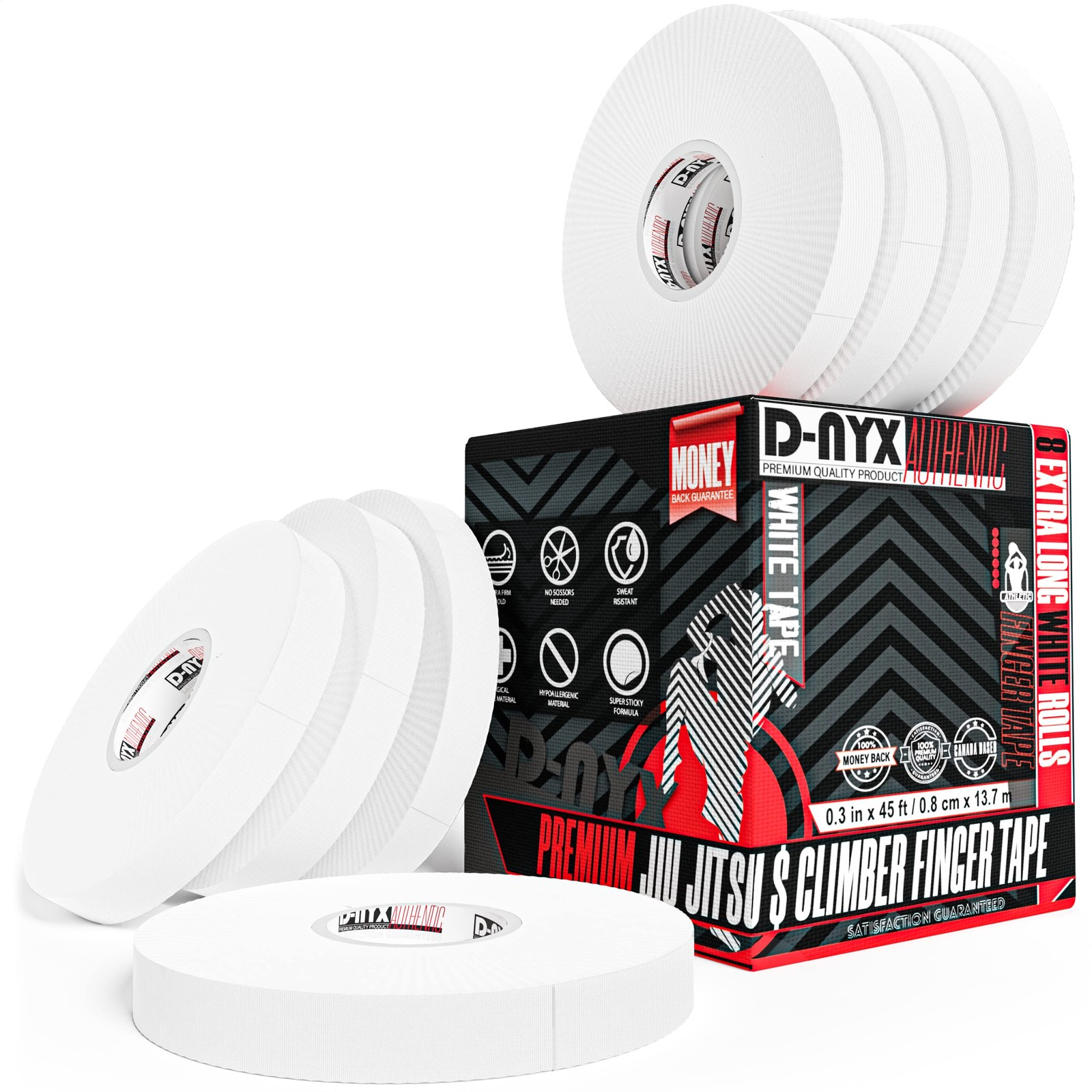 D-NYX Finger Tape Hand Tape White 0.3 inch Rock Climbing BJJ Jiu Jitsu MMA