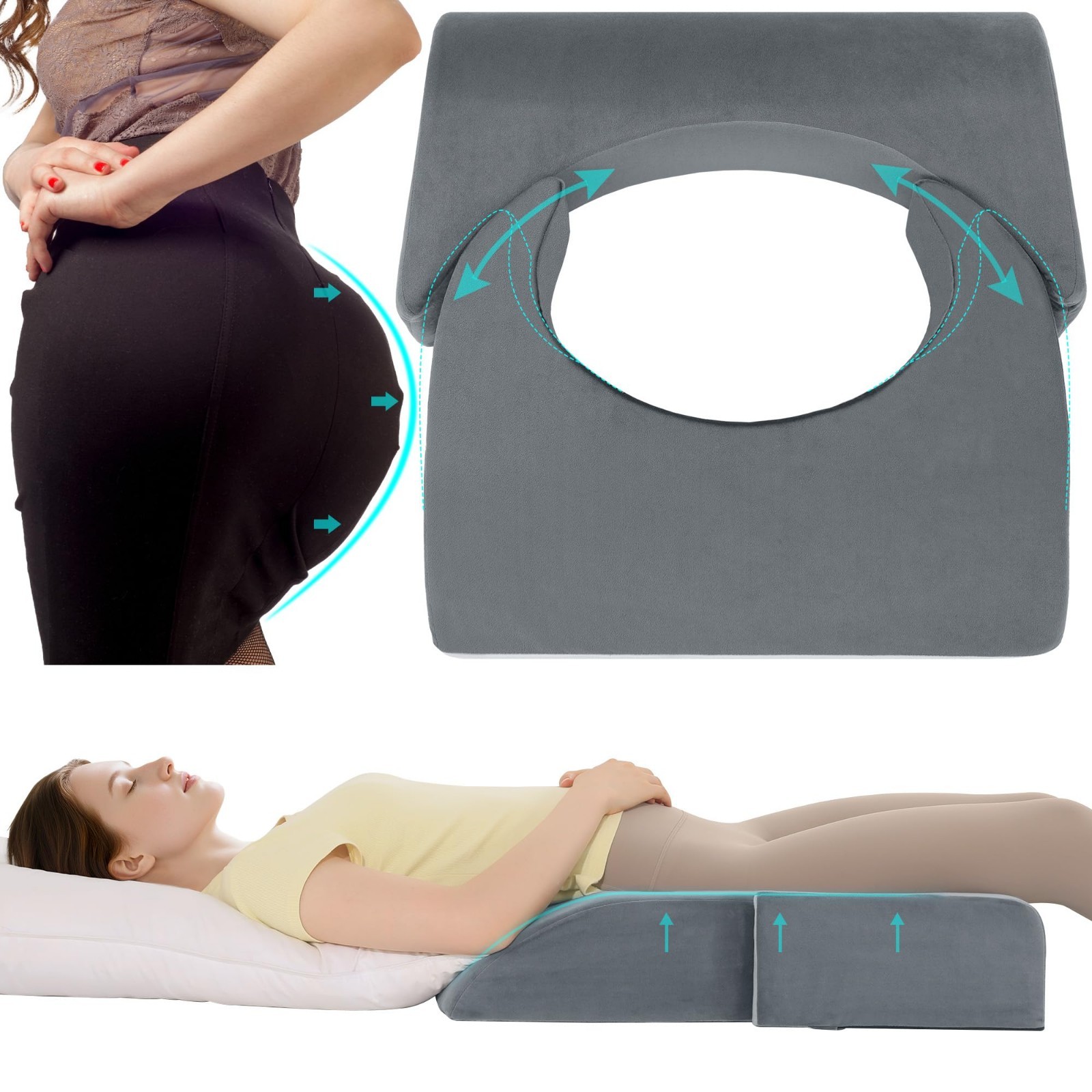 Adjustable BBL Pillow for Post Surgery Recovery | High Density Foam Butt Support