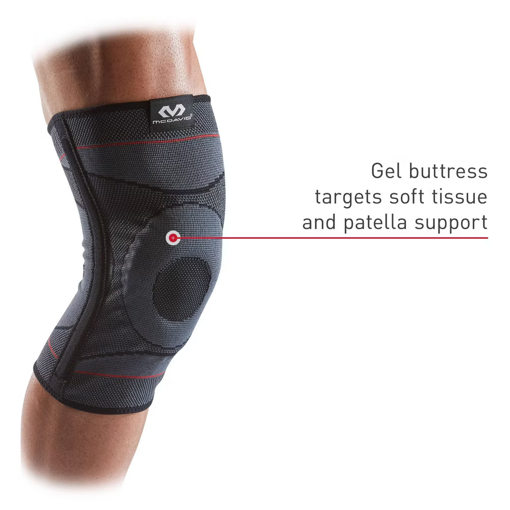McDavid Sport Knee Knit Sleeve with Buttress and Stays – Gray –