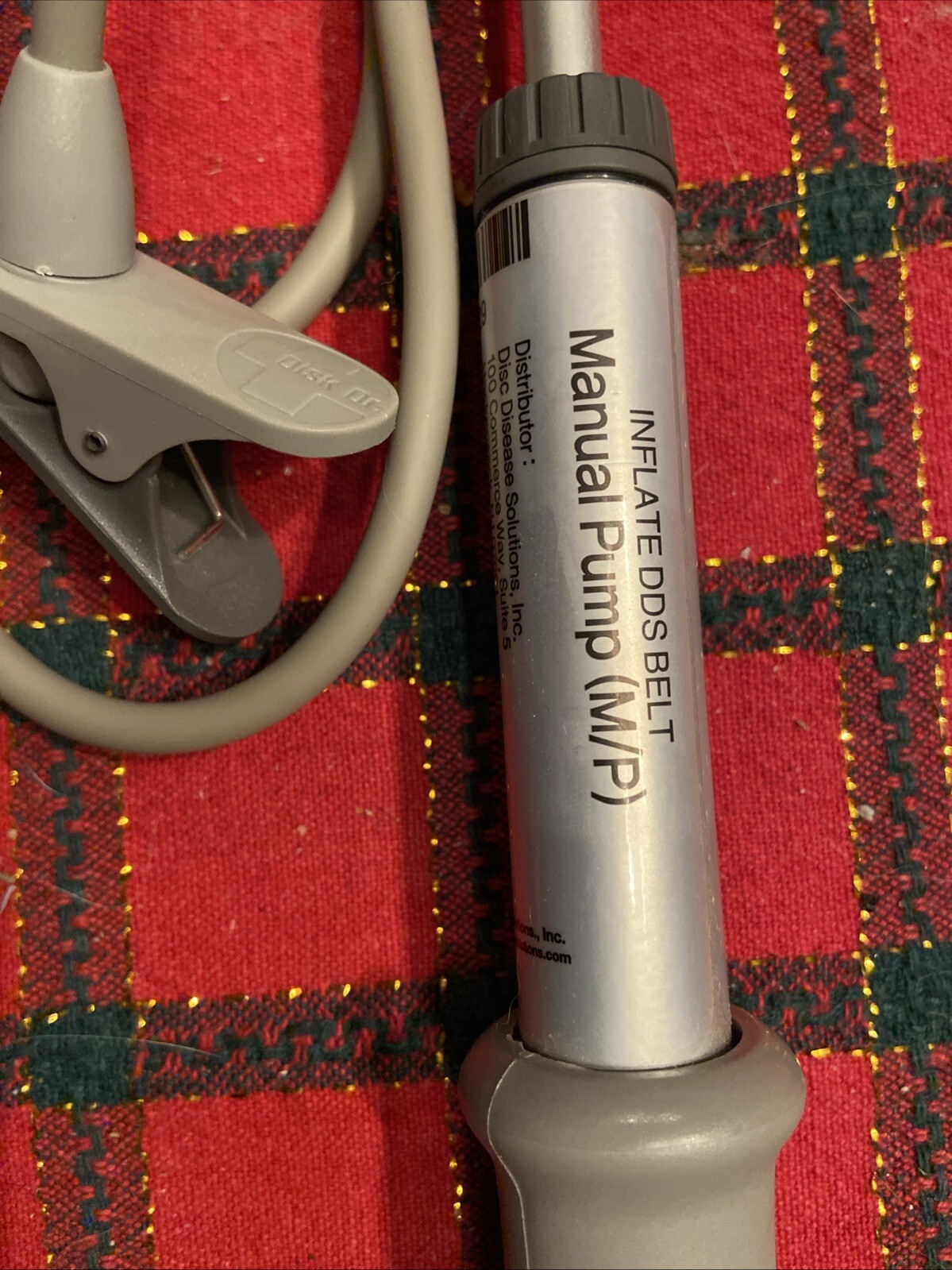 Disc Disease Solutions DDS Manual Inflate Pump For Traction Belt VAP