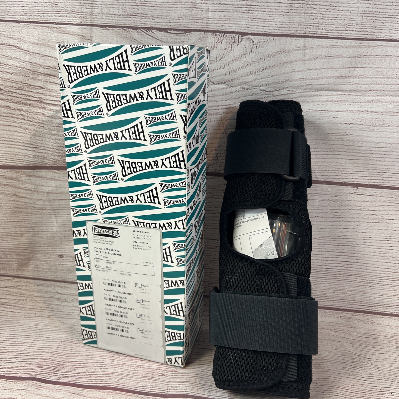 Hely Weber Knapp II Hinged Knee 7686-BLK-Medium