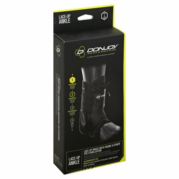 DonJoy Performance Size M Lace-Up Ankle Brace Black Lot of 2 Figure 8 Straps