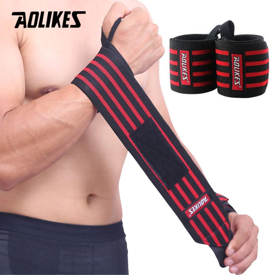 Aolikes 1 Pair Wristband Wrist Support Weight Lifting Gym Training Wrist Support