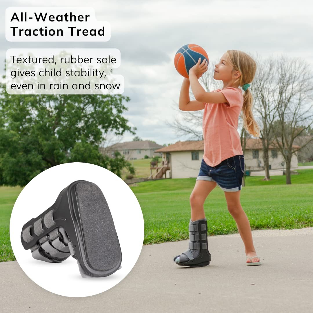 BraceAbility Pediatric Walking Boot – Size M for Youth Ankle Foot Injury