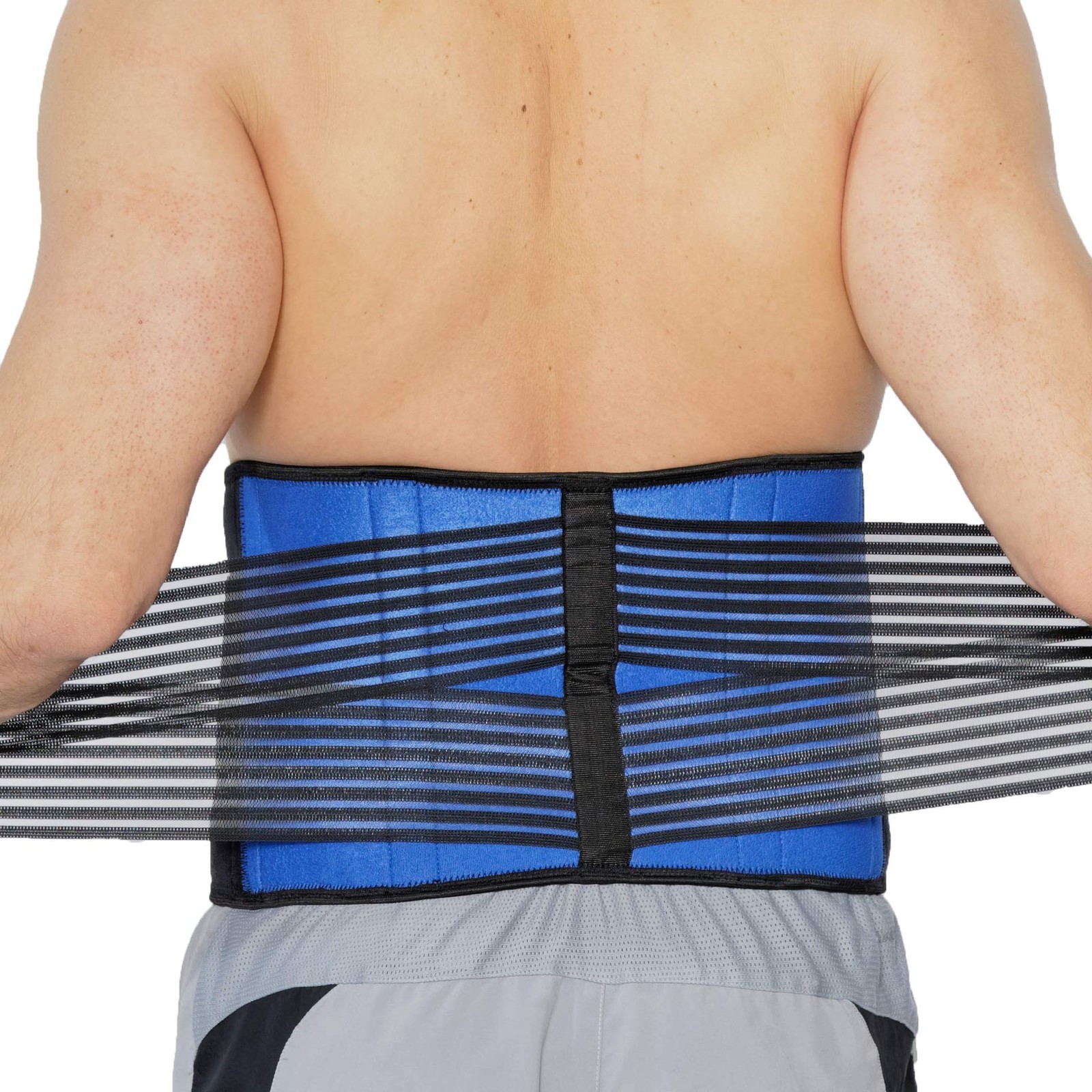 NeoTech Care Neoprene Back Brace for Men or Women – Adjustable & 3XL, Blue