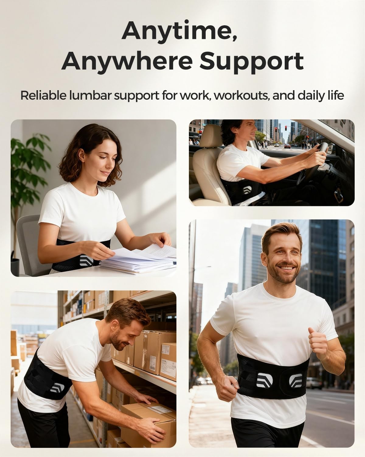 Lower Back Pain Relief Brace, Sciatica, Herniated Disc, Scoliosis, Adjustable