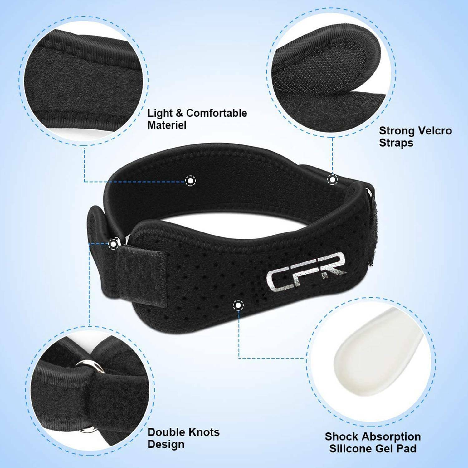 Knee Support Brace Patella Stabilizer Strap Arthritis Tendon Pain Relief Sport