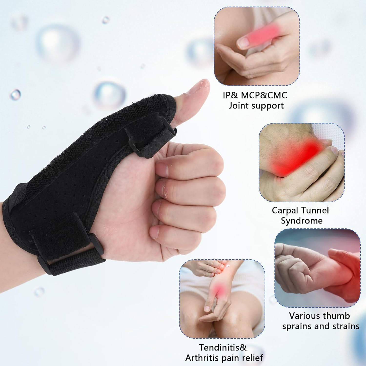 Adjustable Thumb Brace Support Splint for Left or Right Hand Pain Relief