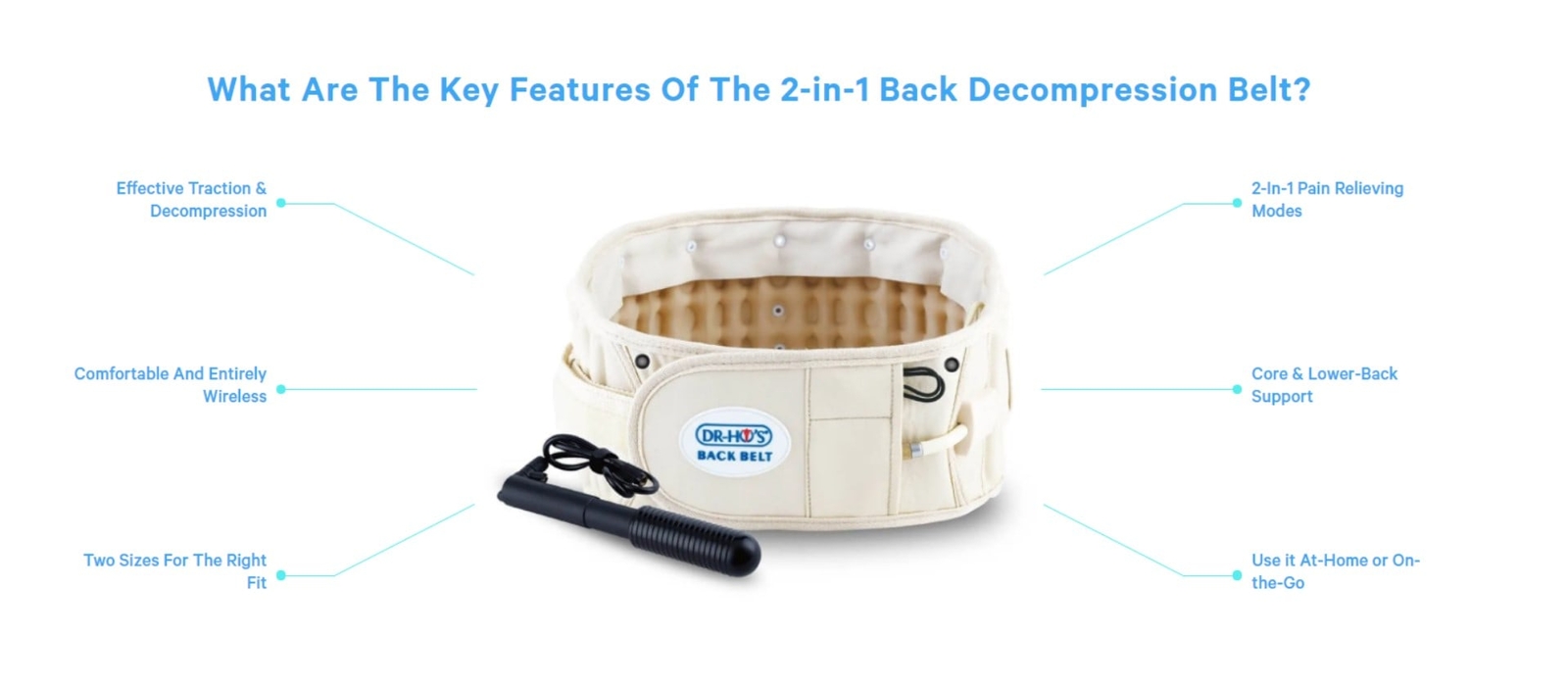 Dr. Ho’s 2-in-1 Back Decompression Belt- Size A Lower Back Pain and Stiffness US