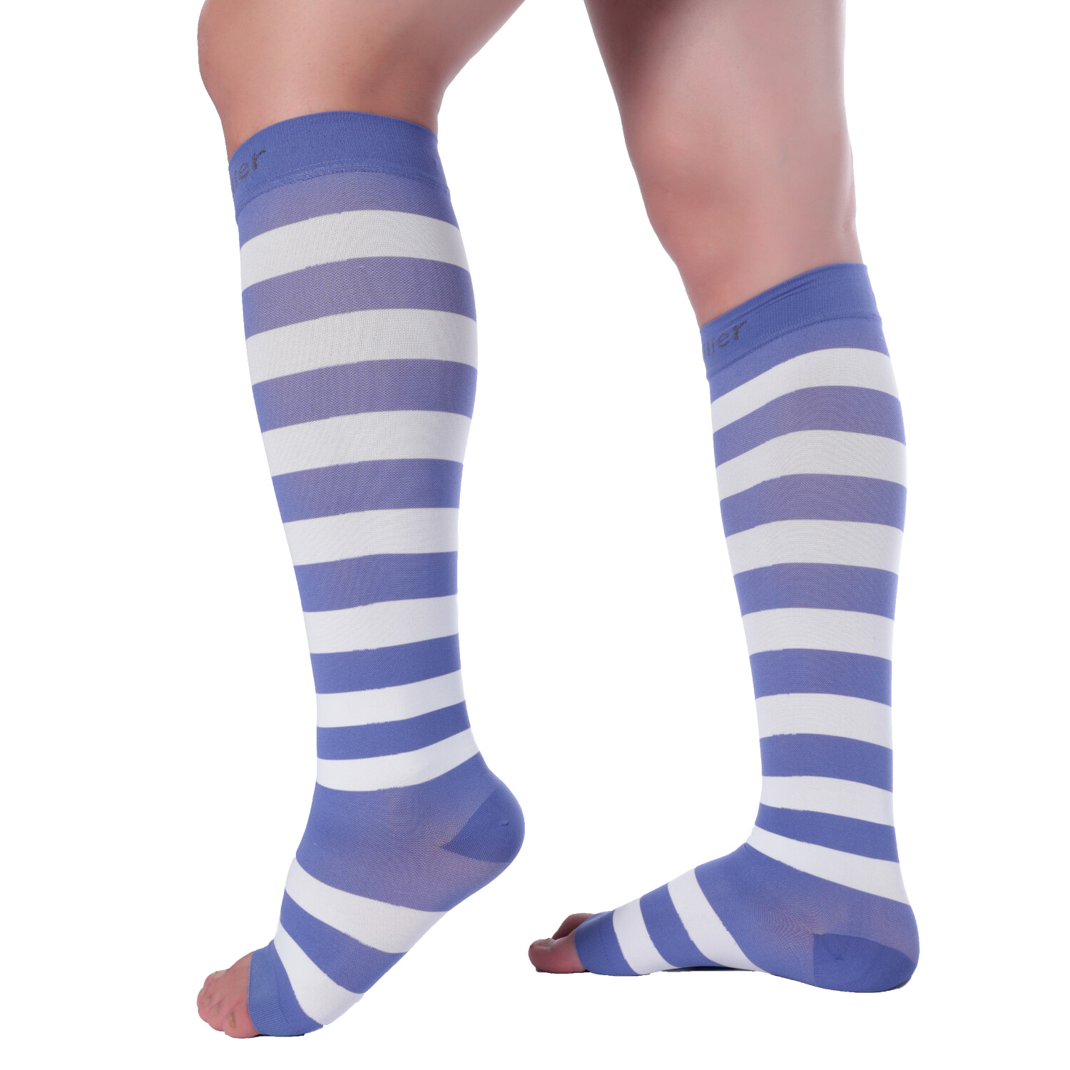 Doc Miller Open Toe Socks Compression Stockings 1520 mmHg Sleeves Varicose Pain