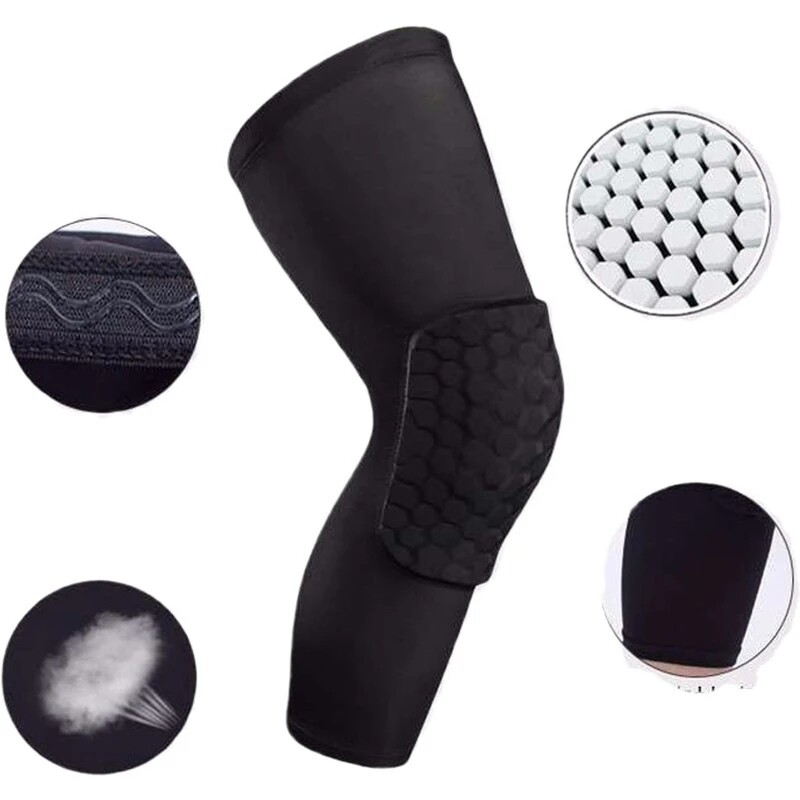 1x/2x Honeycomb Knee Pads Sport Knee Support Protector Brace Compression Sleeves