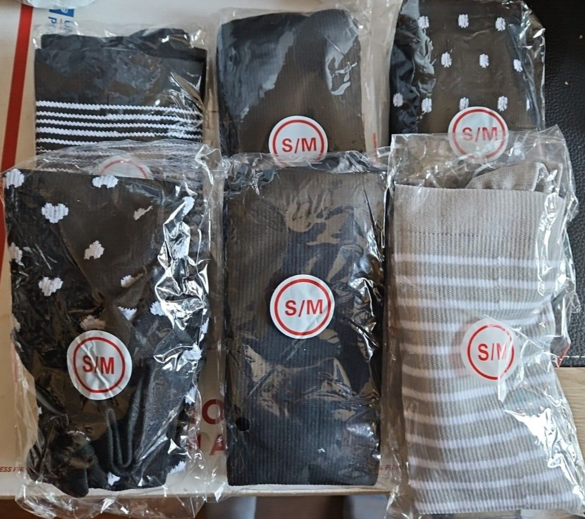 6 Pairs Pack 15-20 mmHg Sports Travelers Anti-Fatigue Compression Socks 9-11