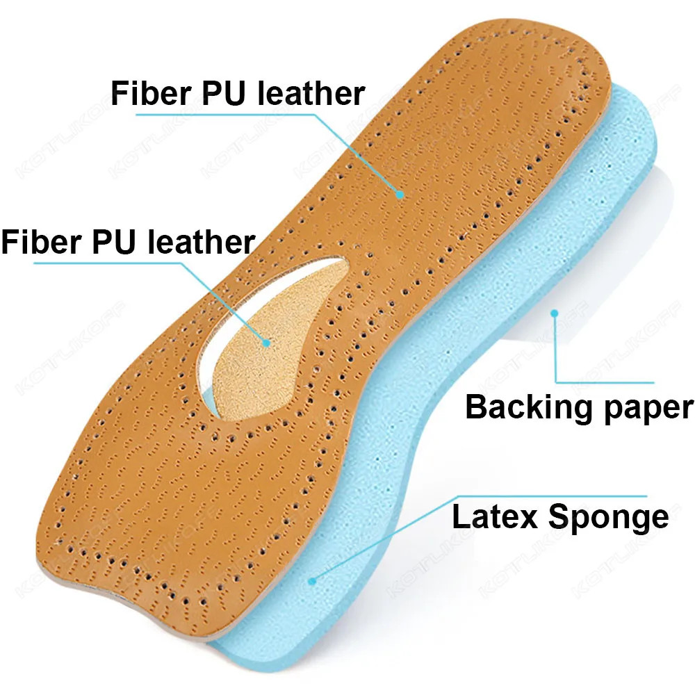 Women Self-Adhesive Latex PU Sandals Insoles Antislip Sweat-absorbent High-heele