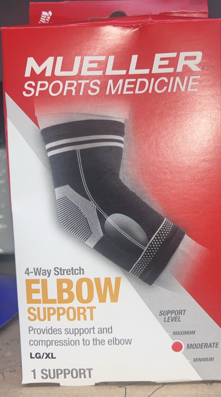 MLR Sports 4-Way Stretch Elbow Support, Moderate Support -Large/X-Large
