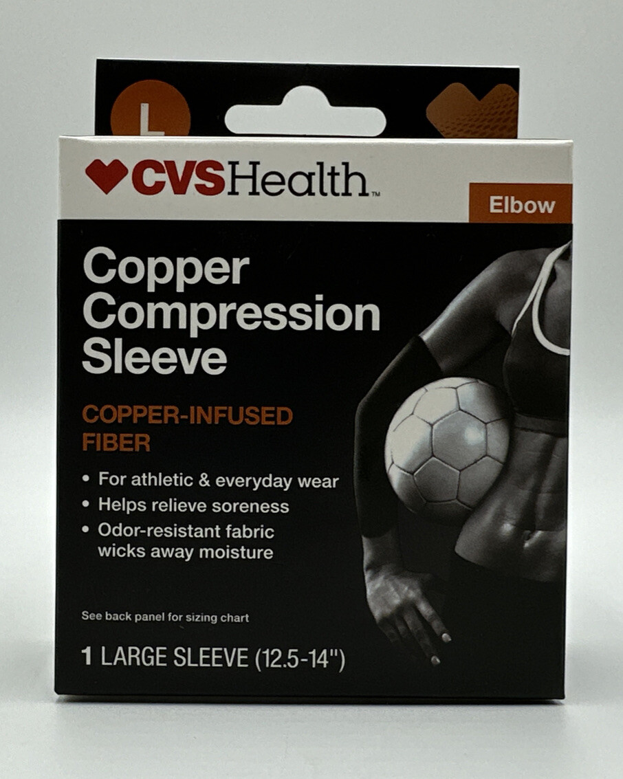 CVS Health Copper Compression Sleeve, Elbow Large