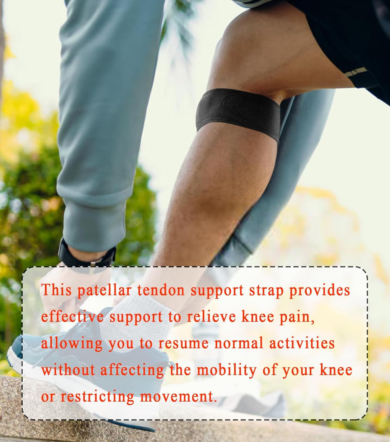 2 Pack Patellar Tendon Support Strap for Knee Pain Relief, Tendonitis, Patell…