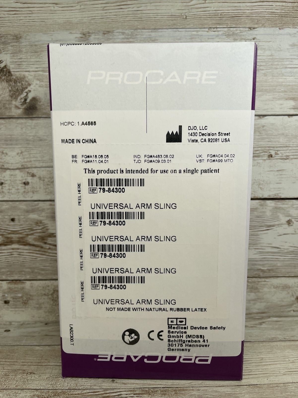 Procare Arm Sling Hook and Loop Closure, Universal 1 Count, Black -79-84300-NEW-