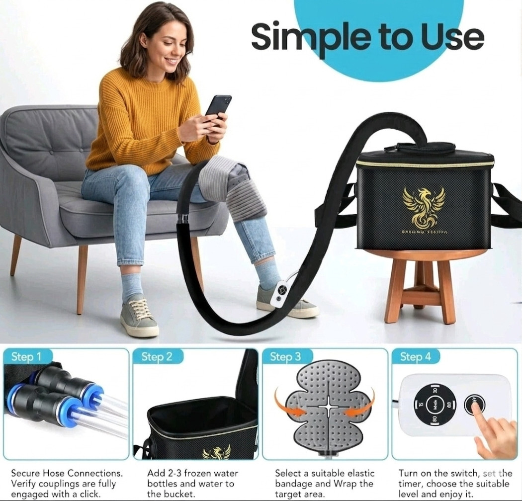 Portable Ice Machine for Knee & Joint Recovery – 12h Cryotherapy System