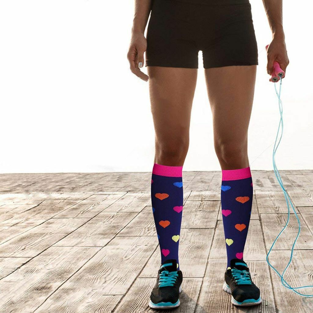 5Pairs Womens High Quality Compression Knee High Sock Medical Graduated Stocking