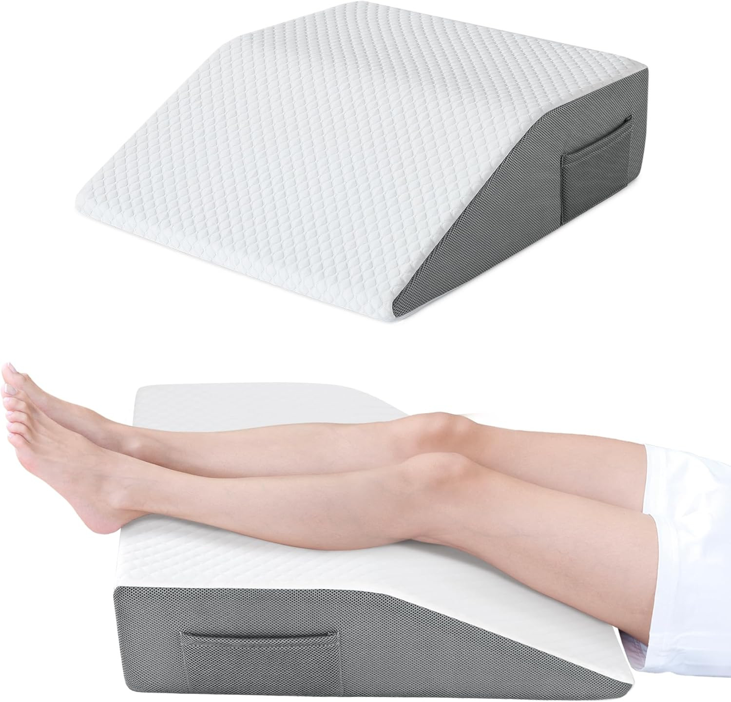 6-Inch Adjustable Leg Elevation Pillows for Swelling Pain Relief | Cooling Gel M