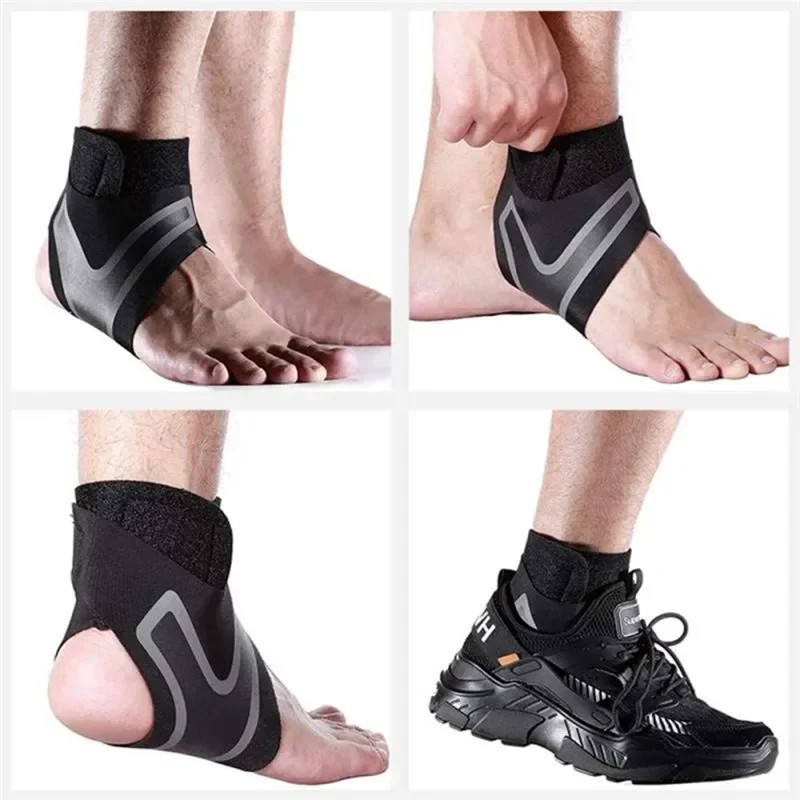 Adjustable Compression Ankle Support Brace for Running Hiking Basketball 1/2Pair