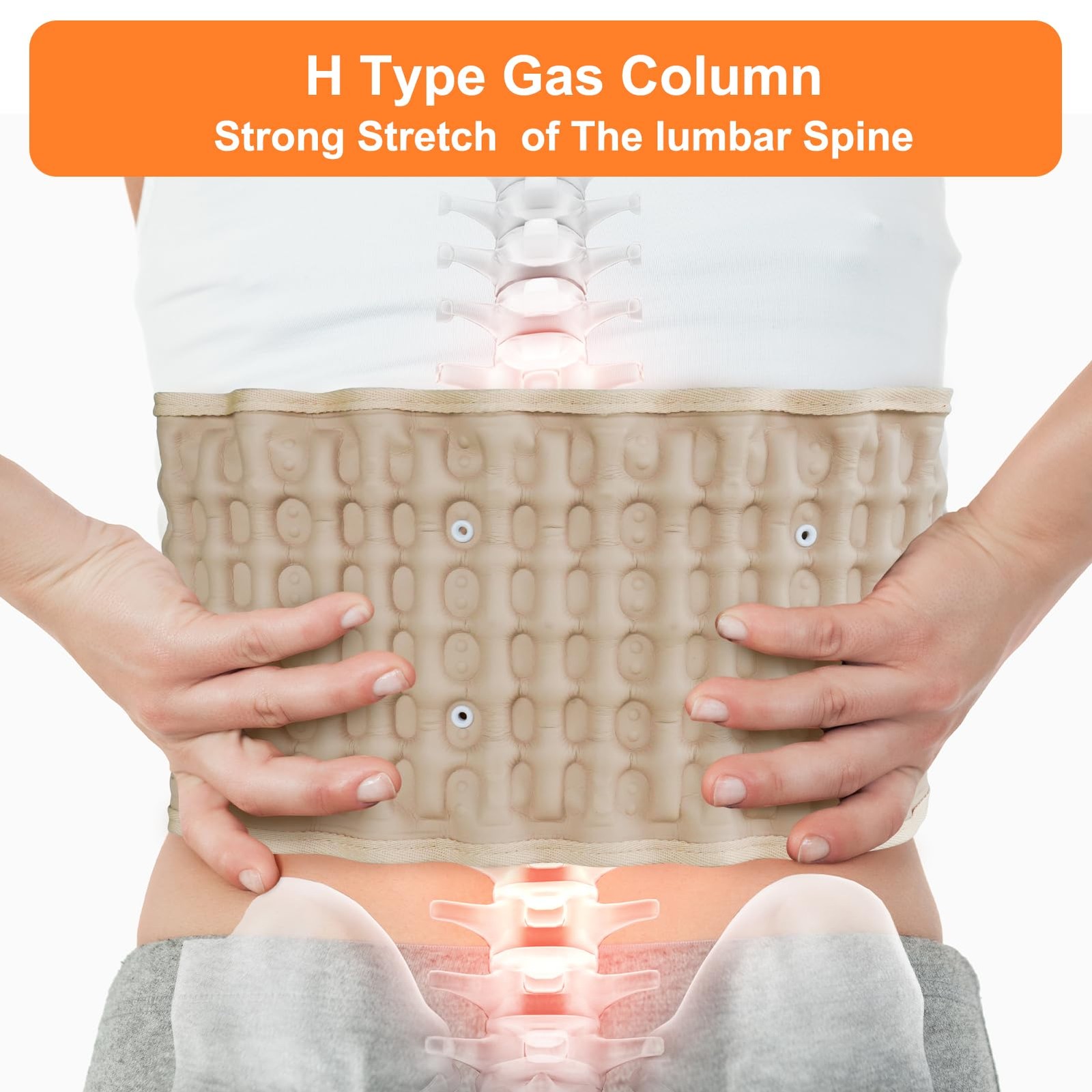Piolmfp Decompression Back Belt,Spinal Air Traction Belt for Lower Back Pain Rel