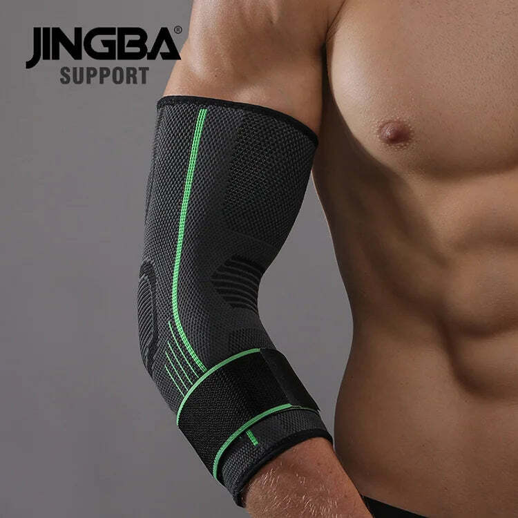 JINGBA Custom Nylon Elbow Support Breathable Riding Running Elbow Brace Sports P