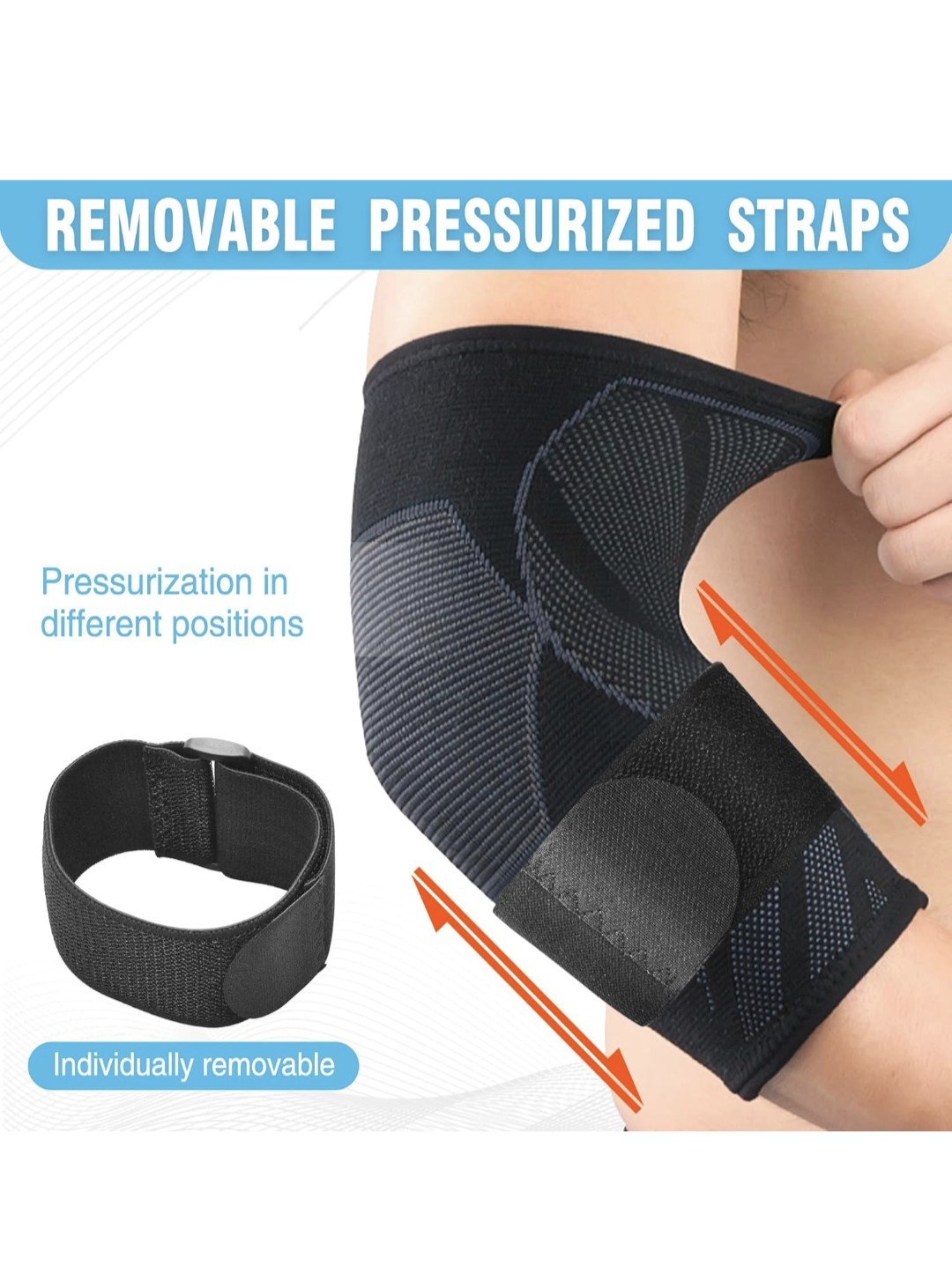 CYCLXY Arm Guards & Elbow Compression Sleeve 1 Pair. Small Tennis Elbow Braces