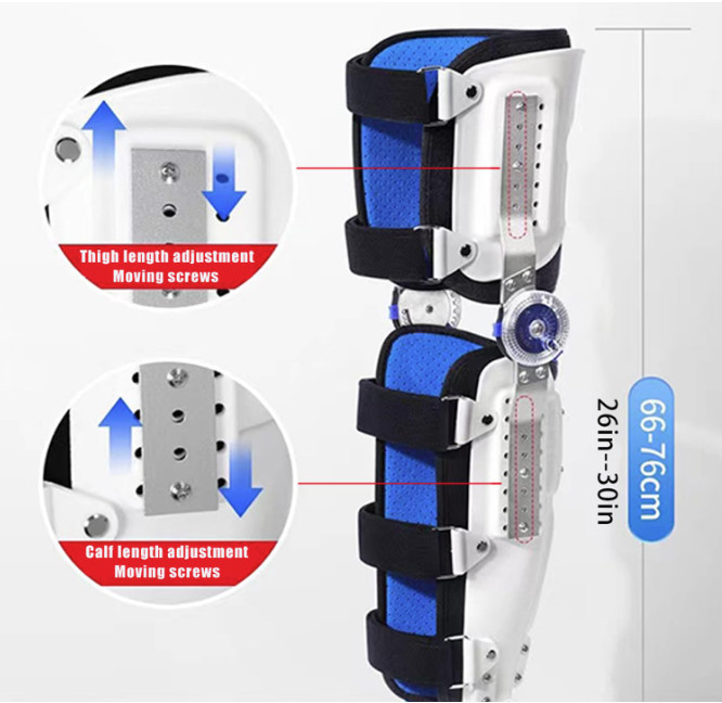 Knee Brace for Post-Op Immobilization & Stabilization Adjustable Collateral Bars