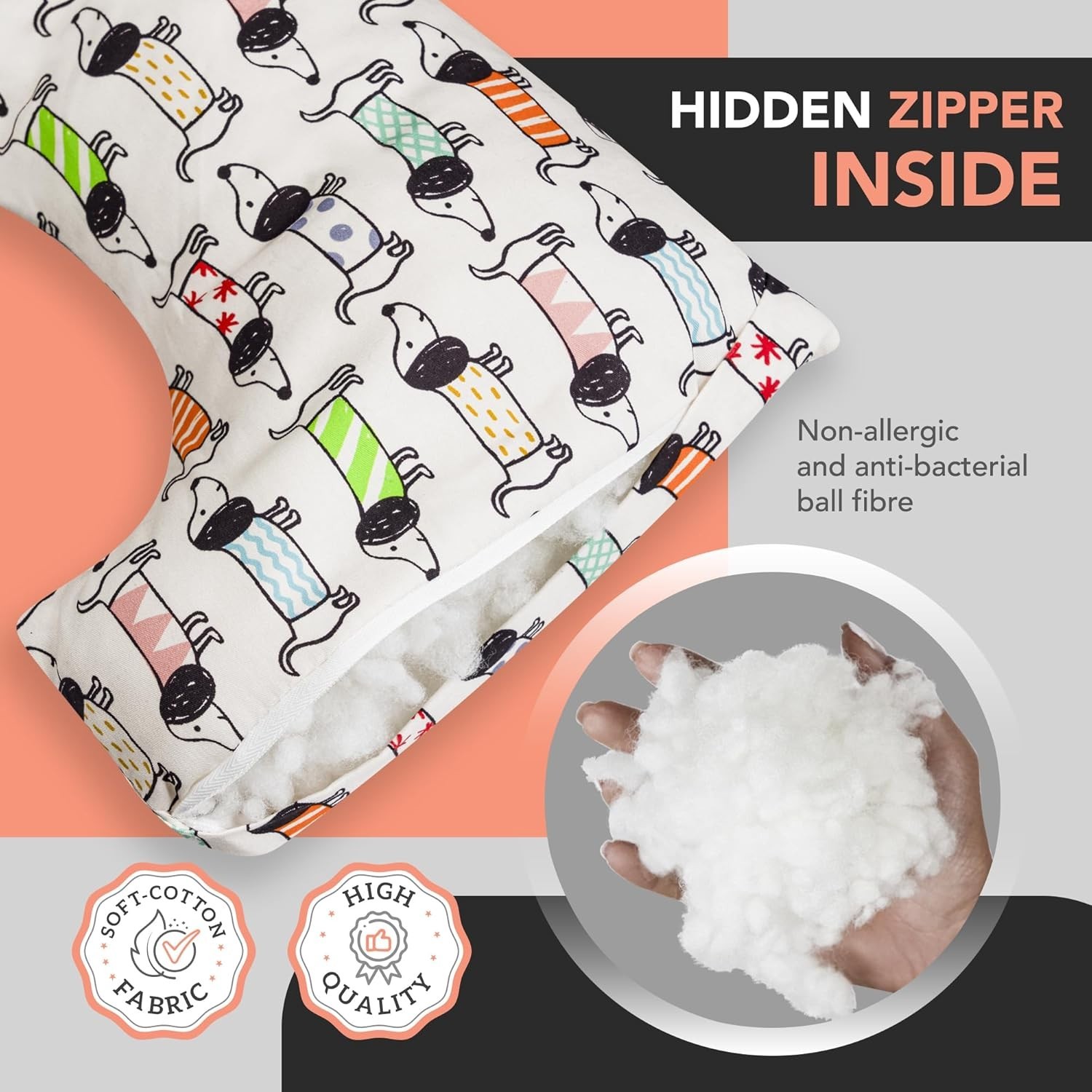 Cartoon Design Post Surgery Support Pillow for Mastectomy & Hysterectomy Care