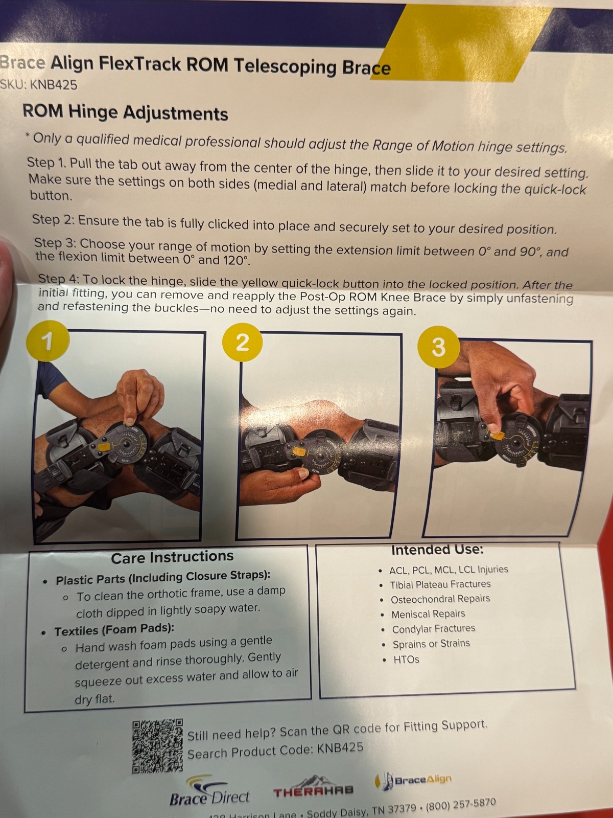 Brace Align FlexTrack ROM Telescoping Hinged Knee Brace – Adjustable Support NEW