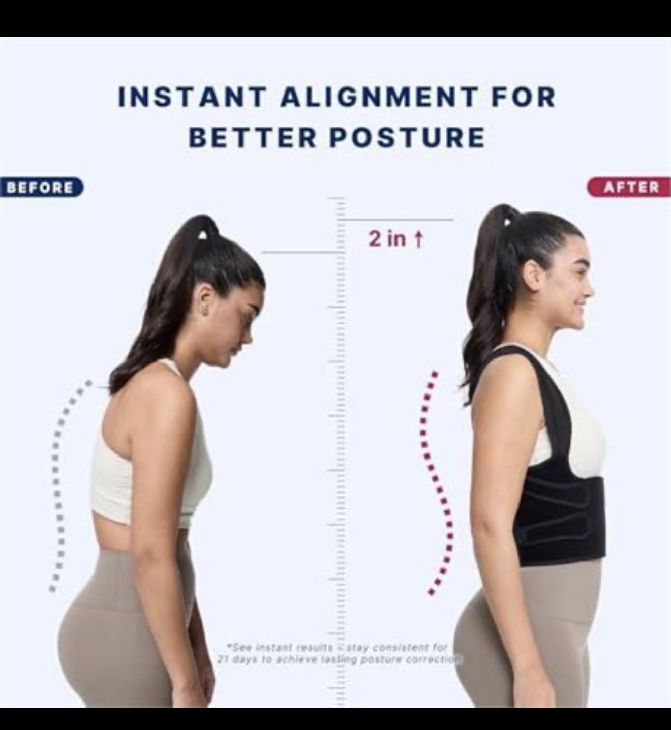 Fit Geno Back Brace Posture Corrector for Women and Men, Shoulder Straightener,