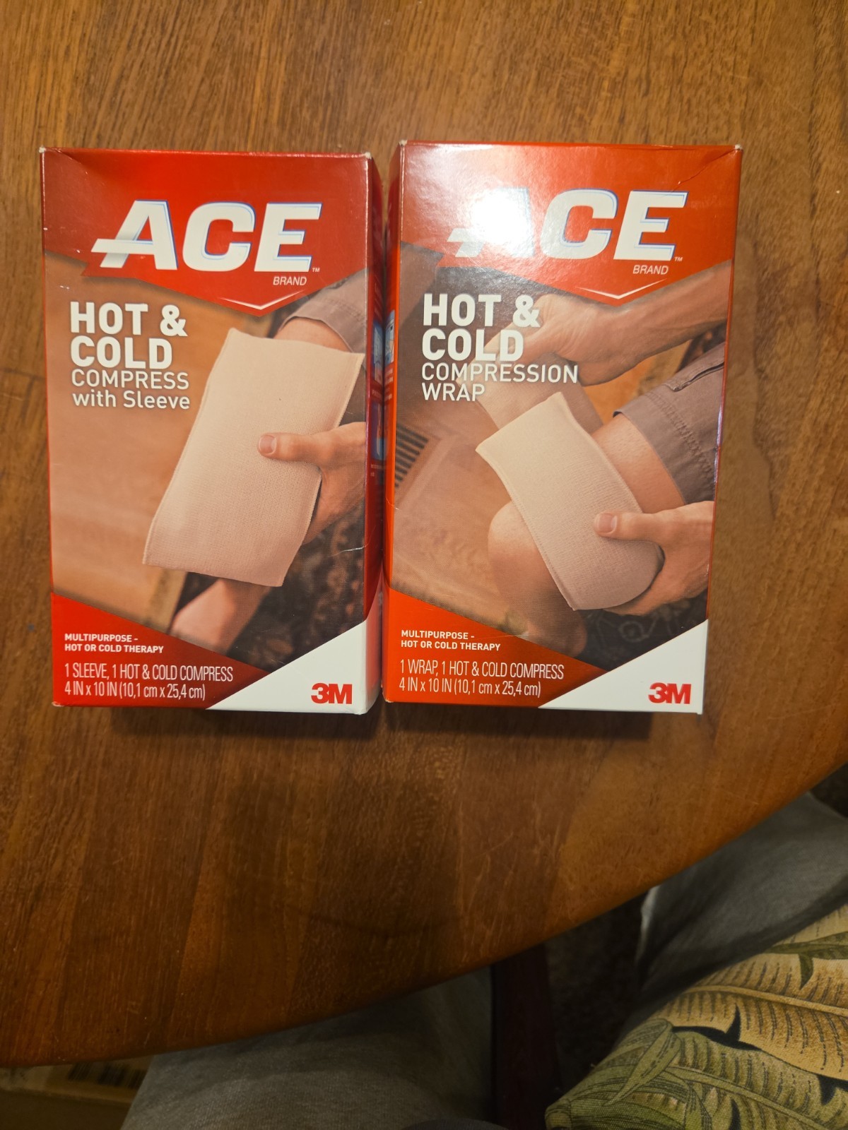 Pair Of 3M ACE Hot/Cold Compresses (Compress & Sleeve) (Compress & Wrap) N.I.B.