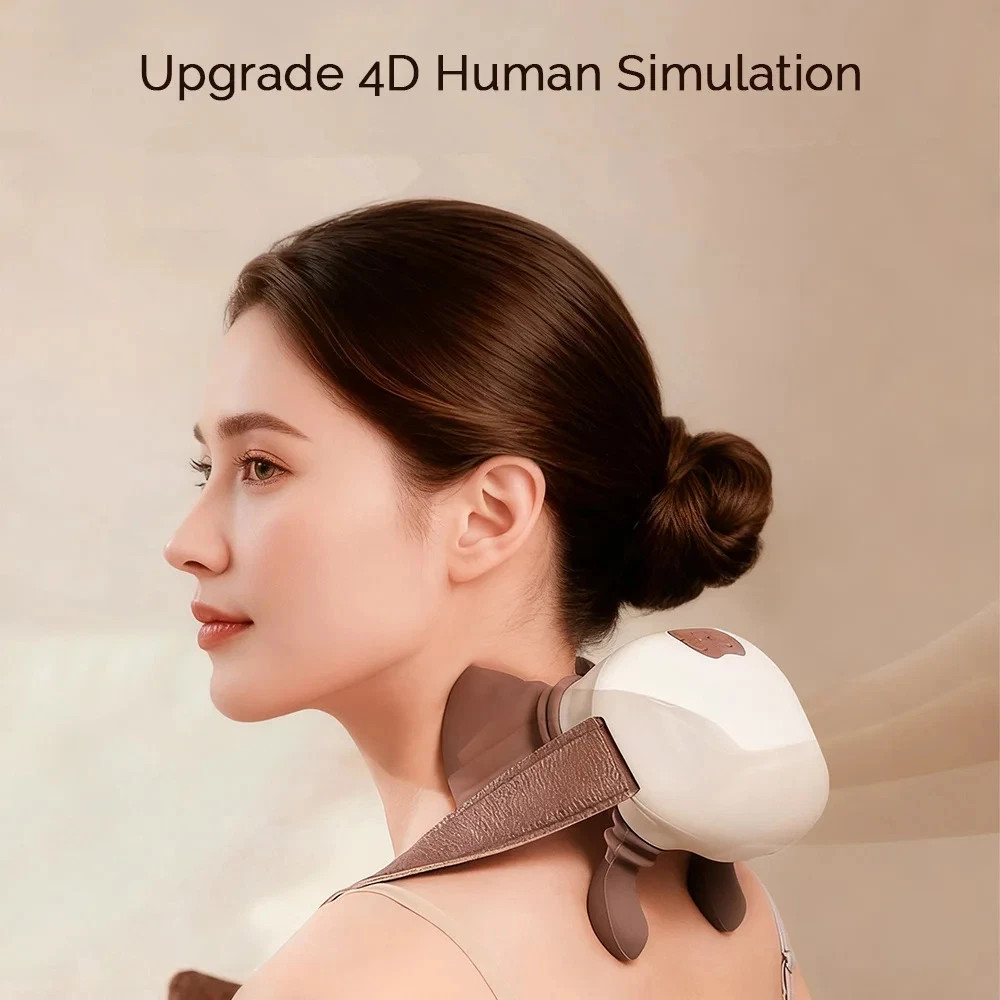 Portable Heated Neck Massager – Deep Kneading Shiatsu for Shoulder & Upper Back