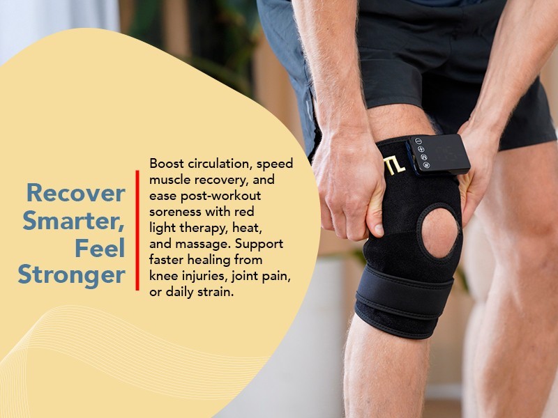 3-in-1 Red Light Knee Brace w/Heat – Knee Brace with Reduce Inflammation