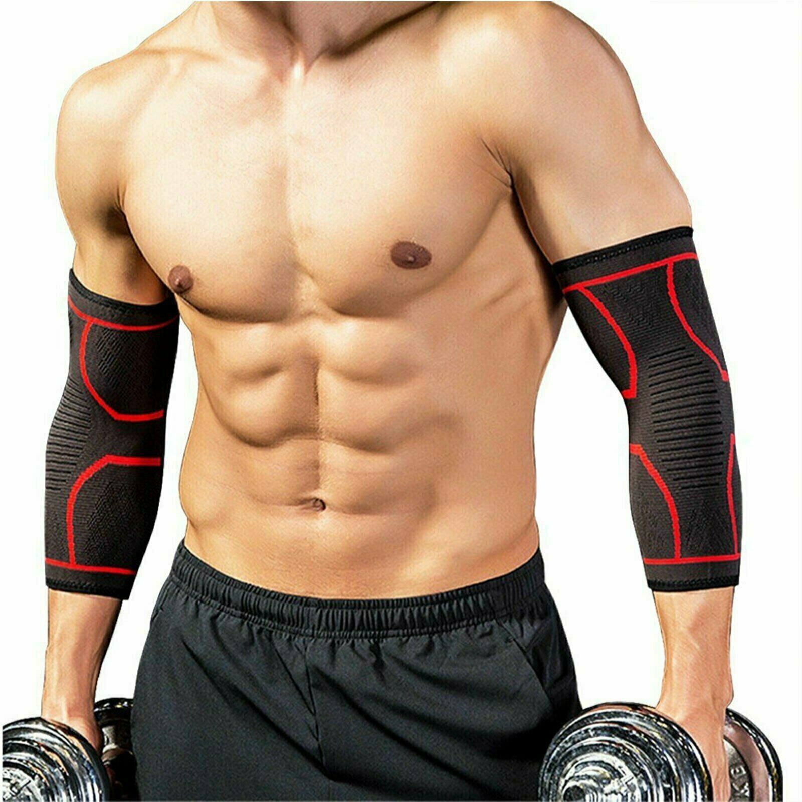 1 Elbow Brace Compression Support Sleeve Arthritis Tendonitis Reduce Joint Pain