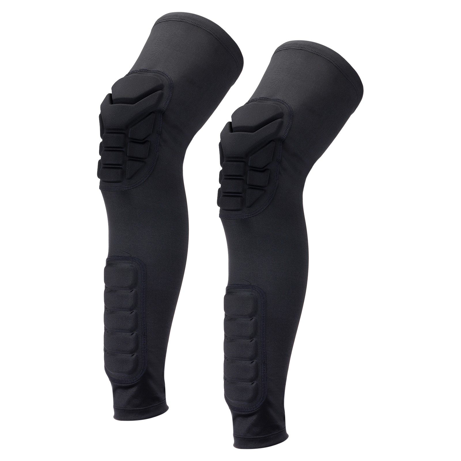 2 Pcs Knee Calf Pads Knee Braces Knee Guards Compression Leg Sleeve Black XL