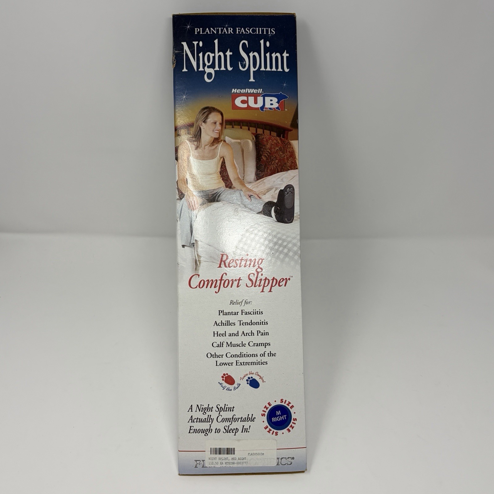 Healwell Cub Plantar Fasciitis Night Splint M, Right / Women 6-11 ½ / men 7-11½