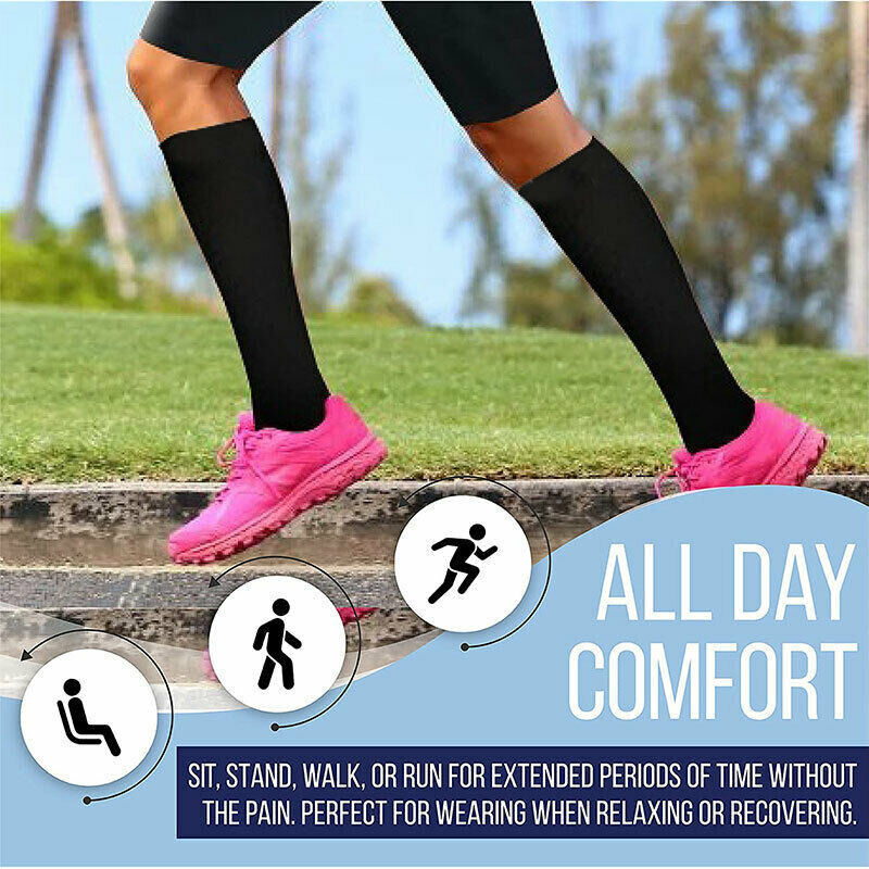 3x Full Toe Compression Socks For Women Men Gym Cushioned Socks Training Socks