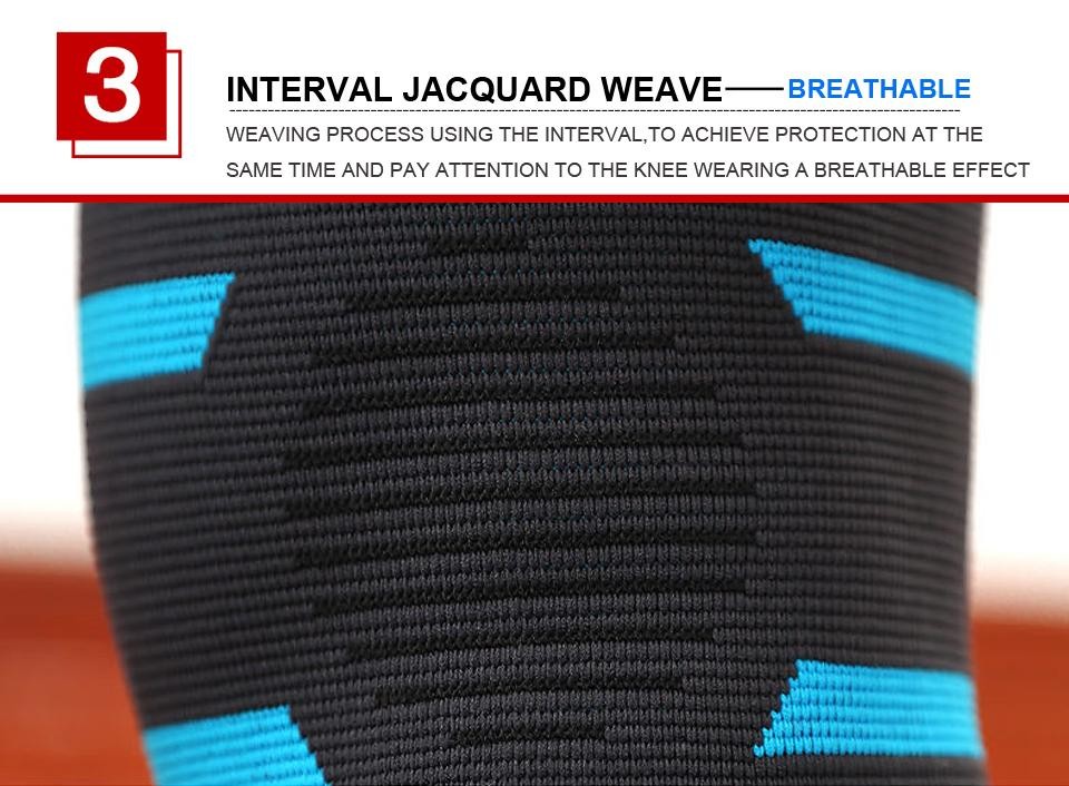 Sports Compression Knee Sleeve Elastic Nylon Support for Basketball Gym
