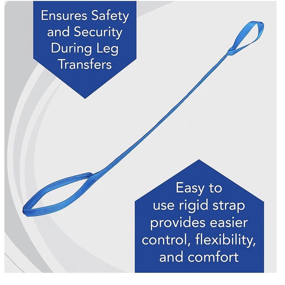 34” Inch Rigid Leg Lifter Strap Hip Knee Surgery Recovery Aid Mobility Foot Loop