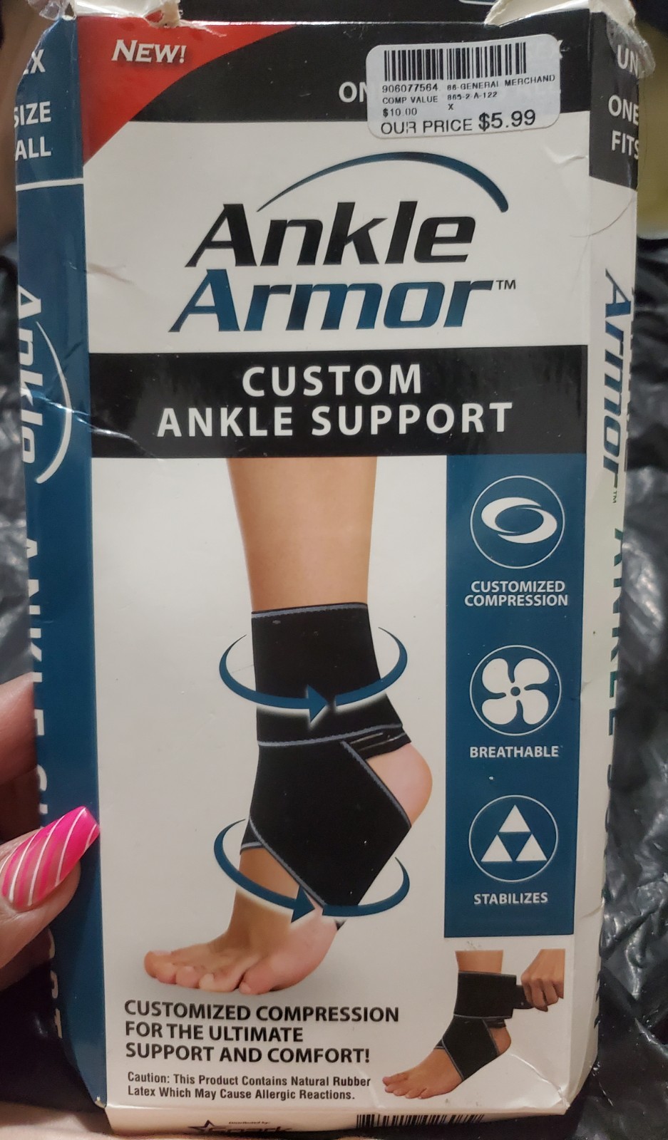 Ankle Armor Custom Ankle Support~ Unisex~ One Size Customized Compression