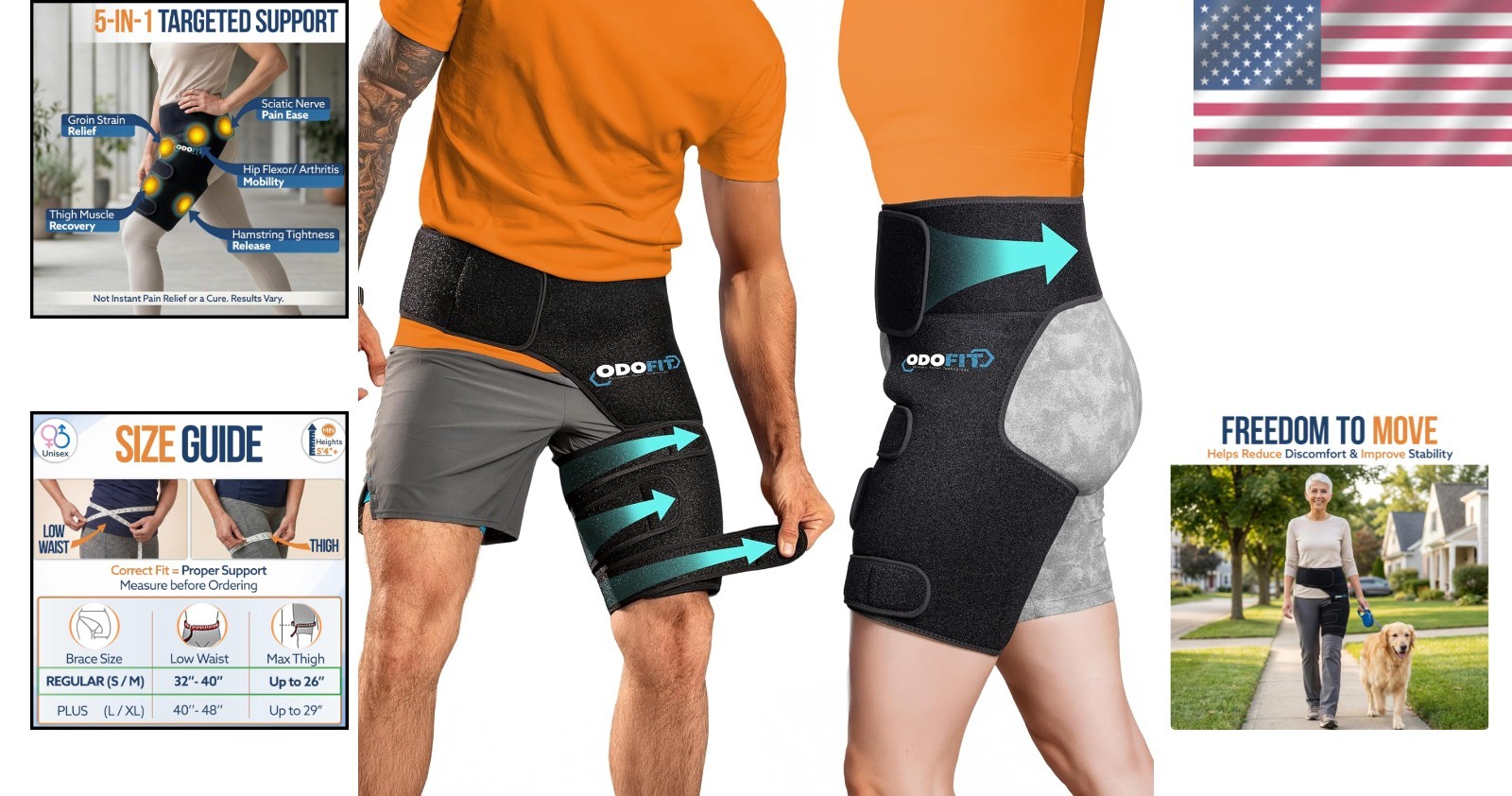Sciatica Pain Relief Hip Brace – Adjustable Compression Wrap