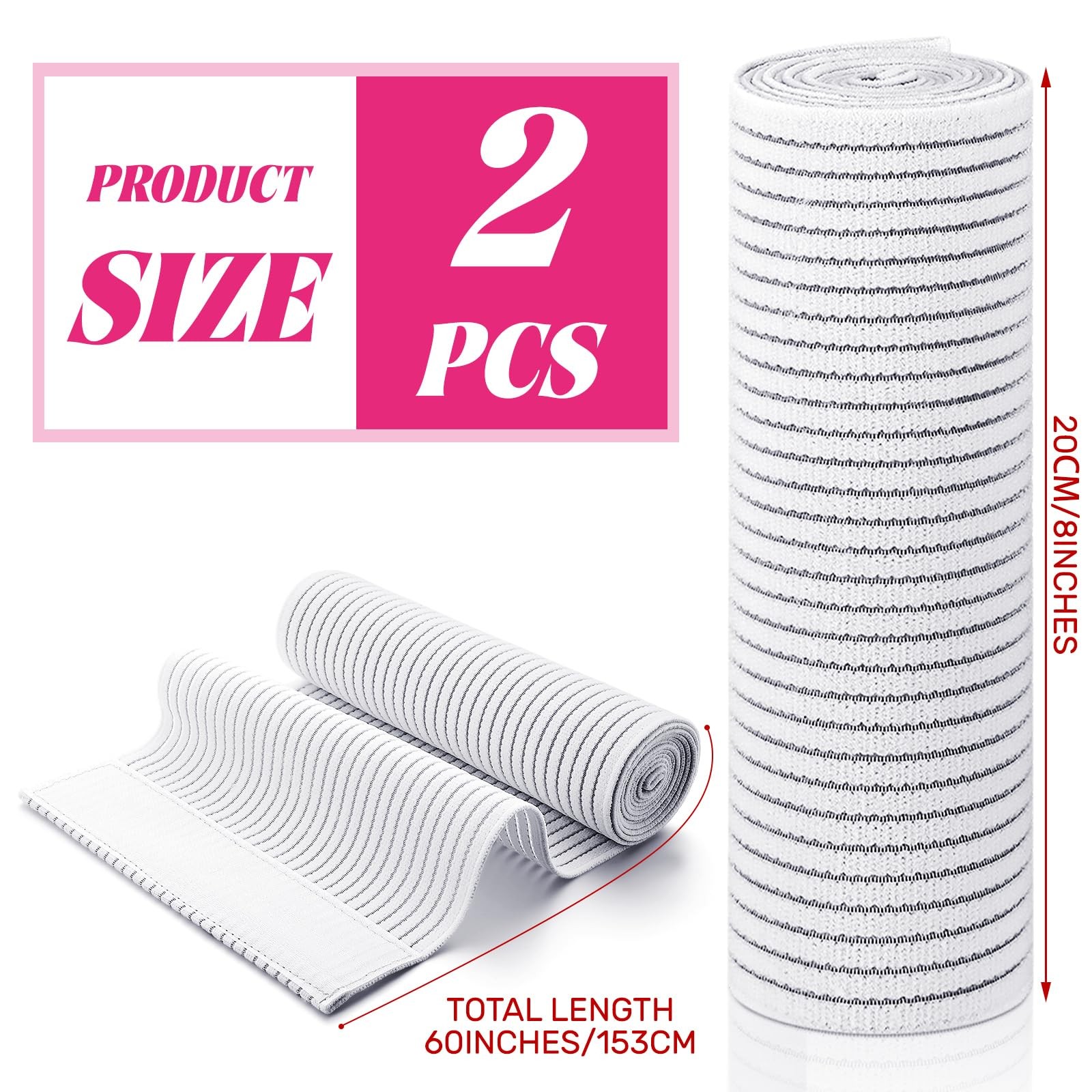 Geiserailie 2 Pcs Chest Compression Wrap Breast Support Band Sports Support