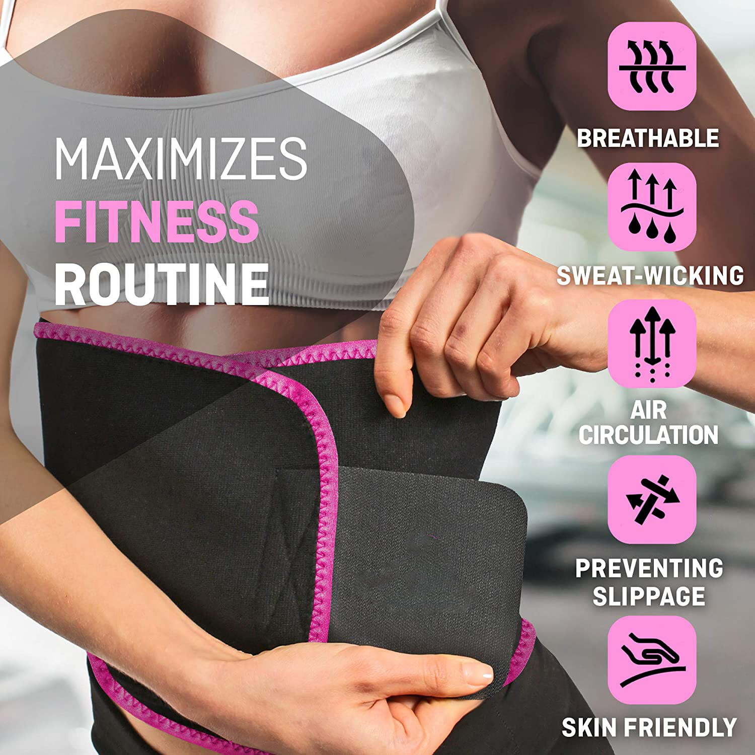 Men Women Sweat Sauna Waist Trainer Belt Fat Burner Body Shaper Workout Trimmer