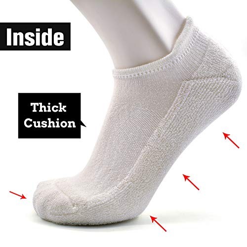Merino Wool Compression Support Ankle Running Large-X-Large 6 Pairs White